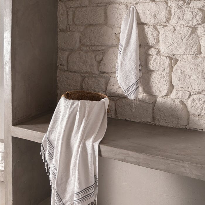 Olive and Linen Bliss Hand or Kitchen Towel - Off-White