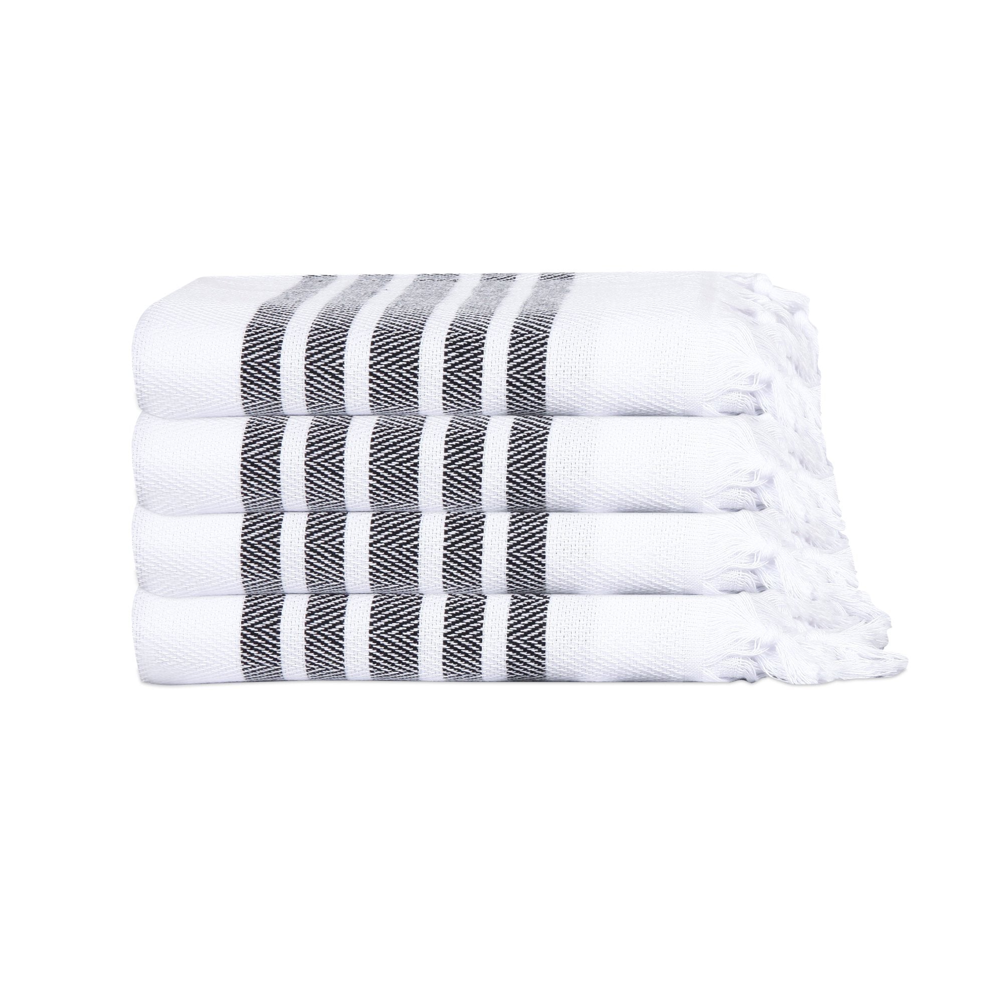 Turkish Towels Herringbone Turkish Towel - Black