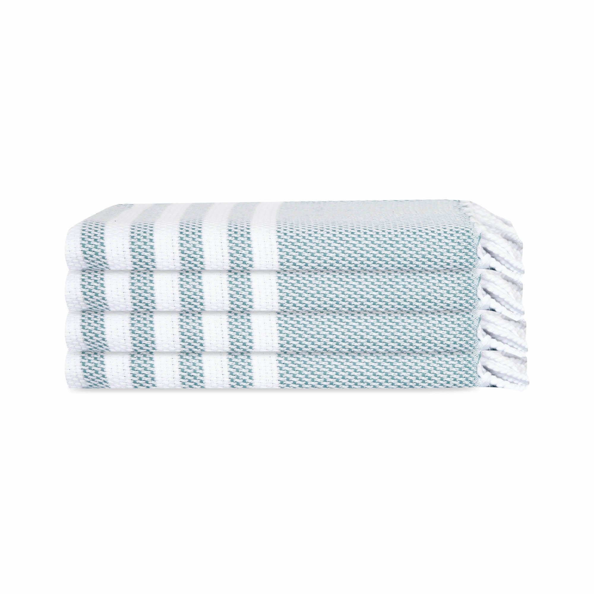 Teal and White Gingham Tea Towels  The Stripes Company United States