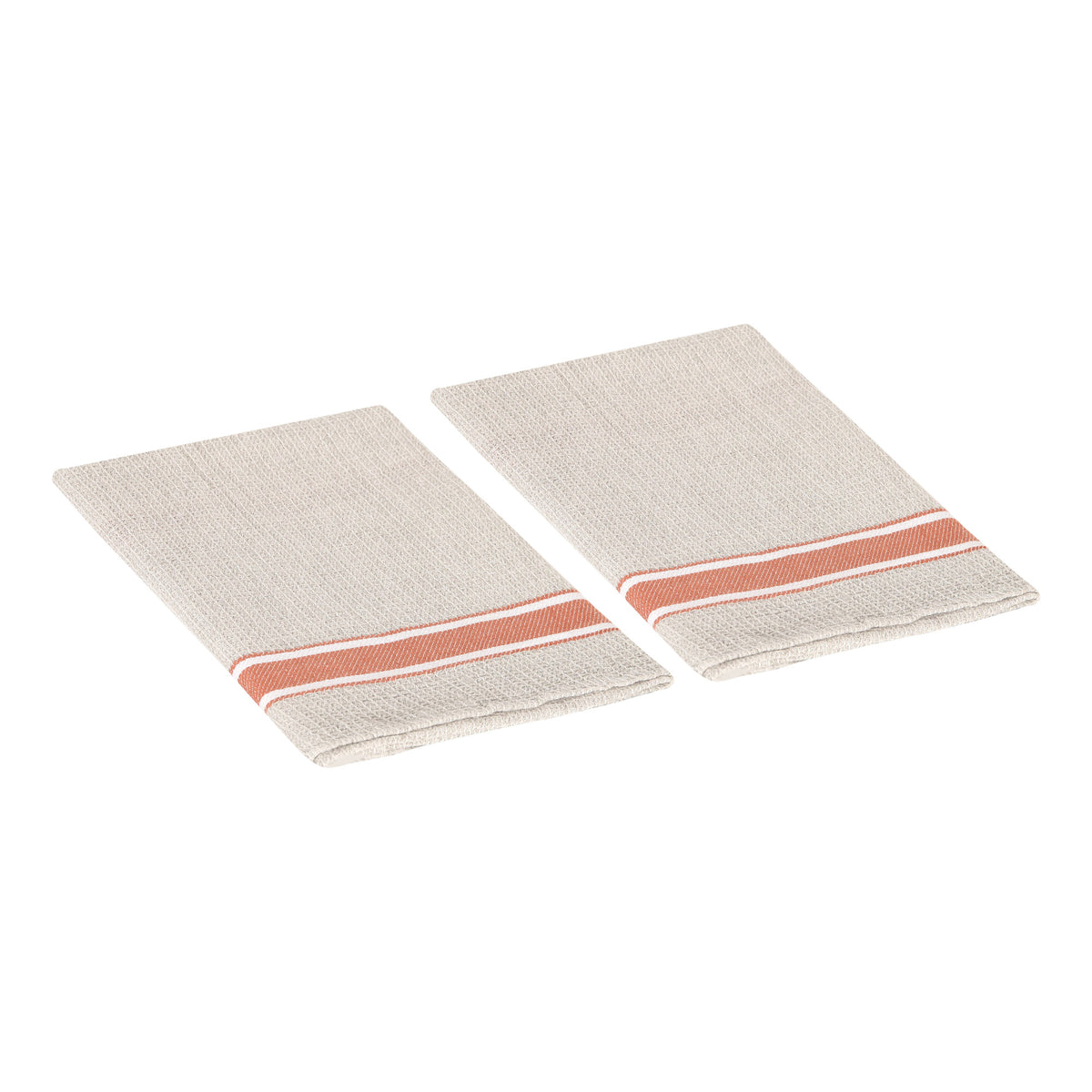 Bold Stripe Linen Rust Kitchen Towels - Set of 2 – CouleurNature