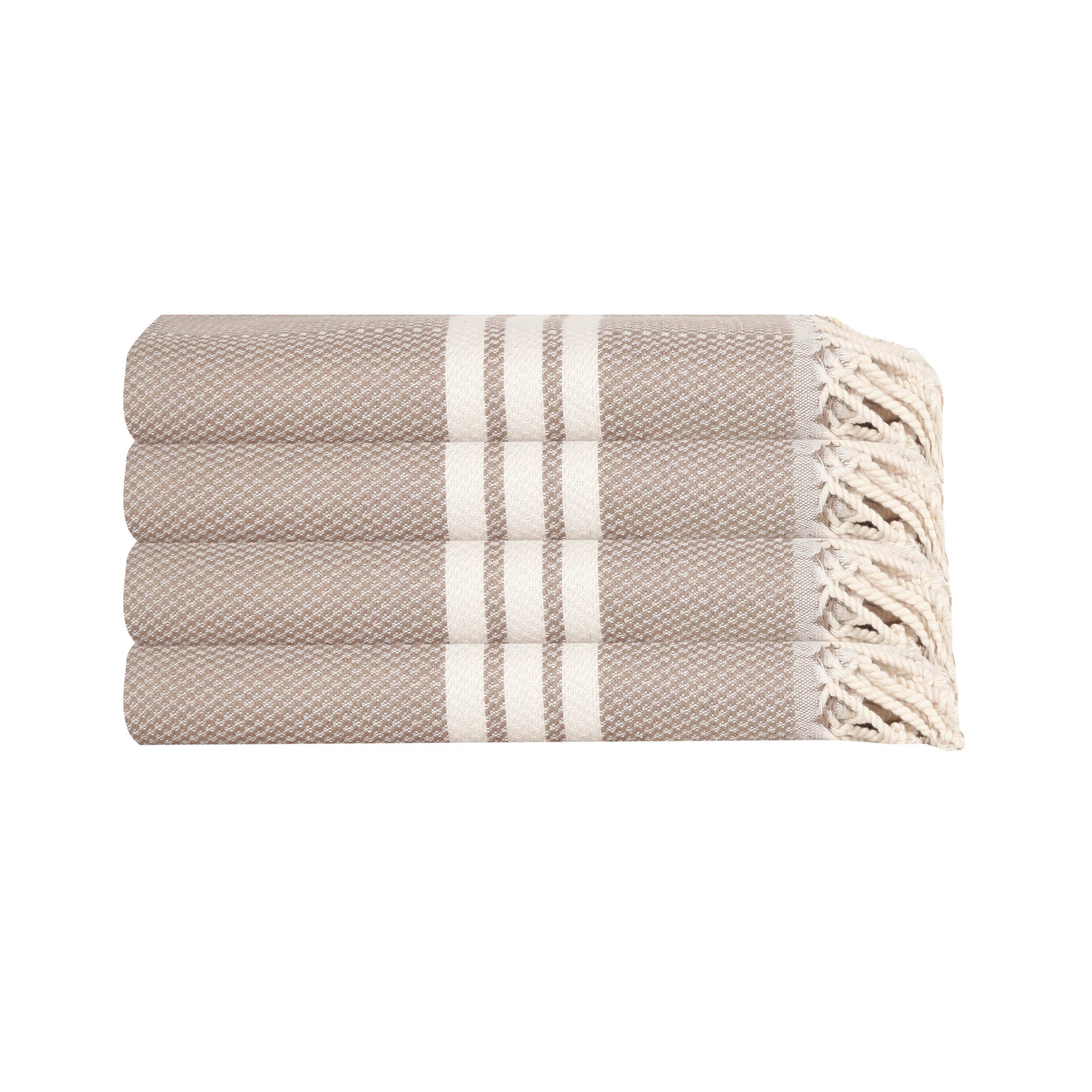 Newport Turkish Hand / Kitchen Towel Bundle - Olive and Linen
