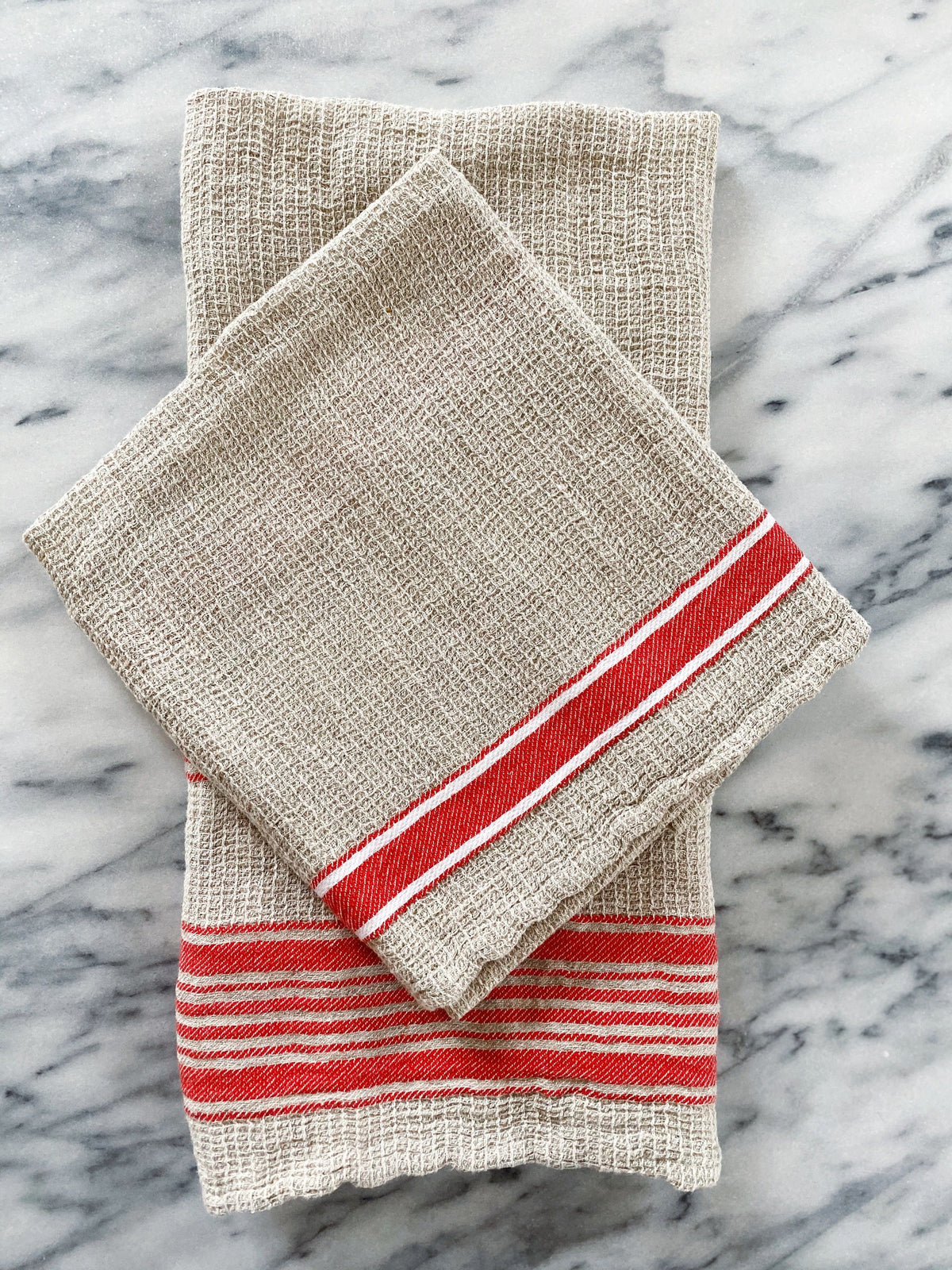 Rustikke napa linned køkkenhåndklæde